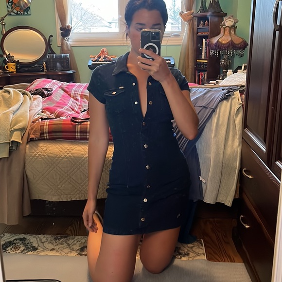 Sexy Bodycon Denim Dress 👗 - Picture 3 of 9